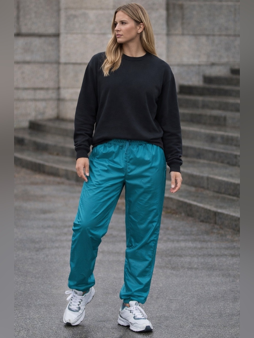 Blair boutique Teal turquoise Track Pants Joggers M